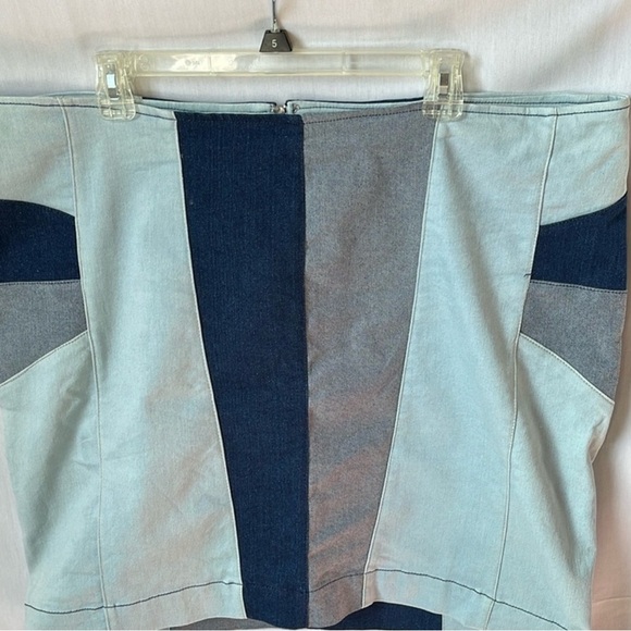 Monroe & Main Indigo Denim Jean  Skirt - Picture 1 of 12